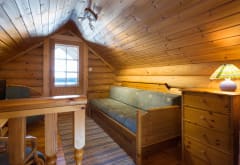 Upstairs at Ullan pirtti at Niemilomat