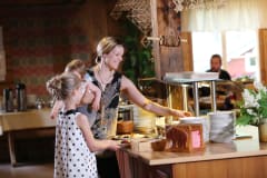 A family having lunch