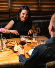 A couple dining a restaurant