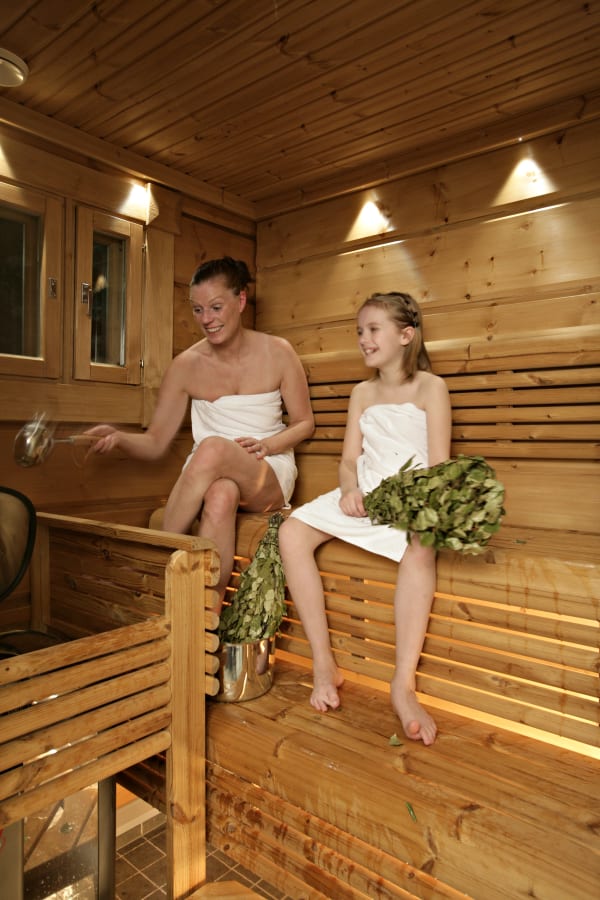 Private sauna in every chalet