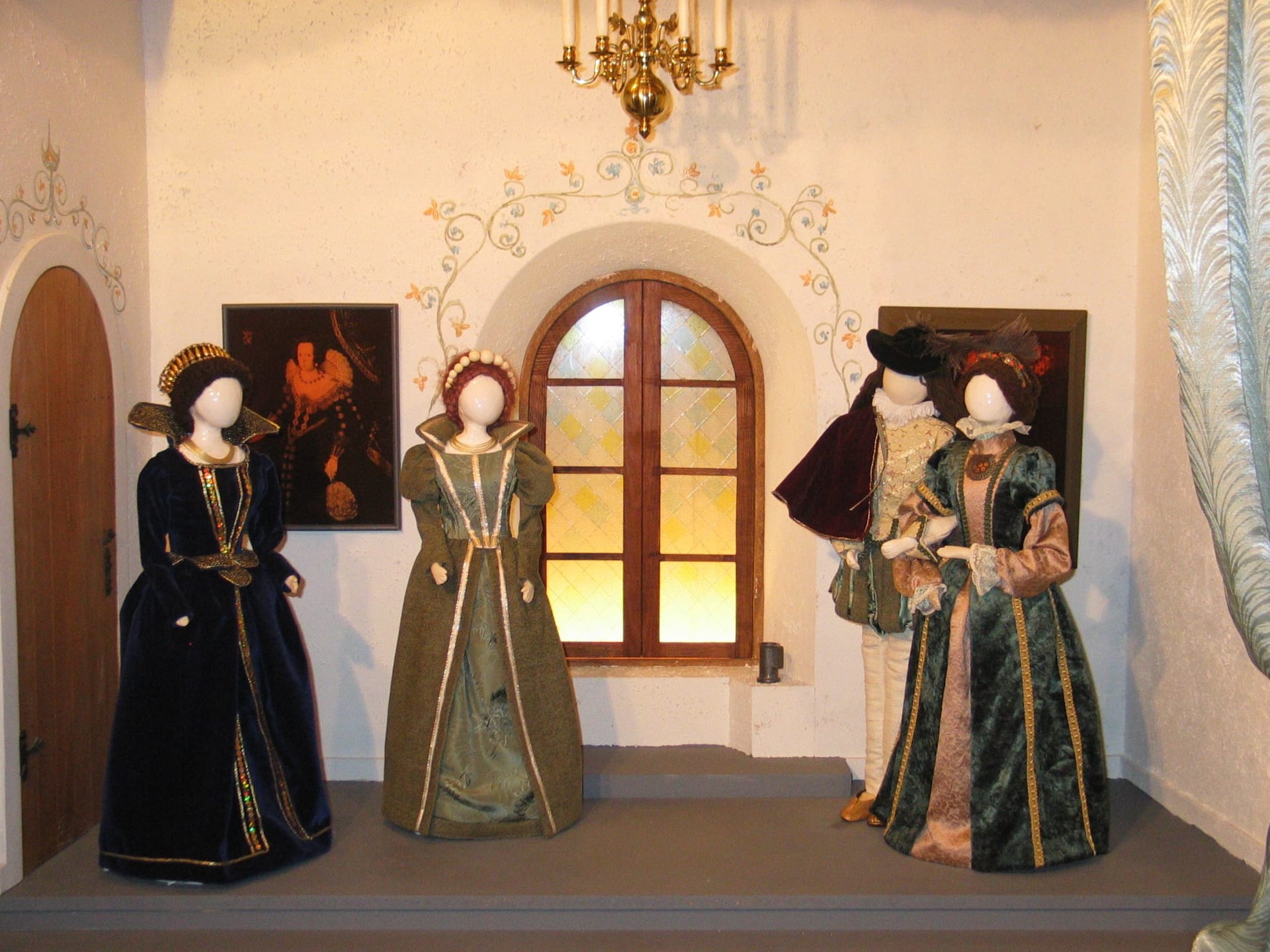Historical models on the second floor of the Museum
