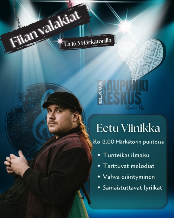 Fiian Valakiat -tapahtumamainos, kuvituksena Eetu Viinikka.