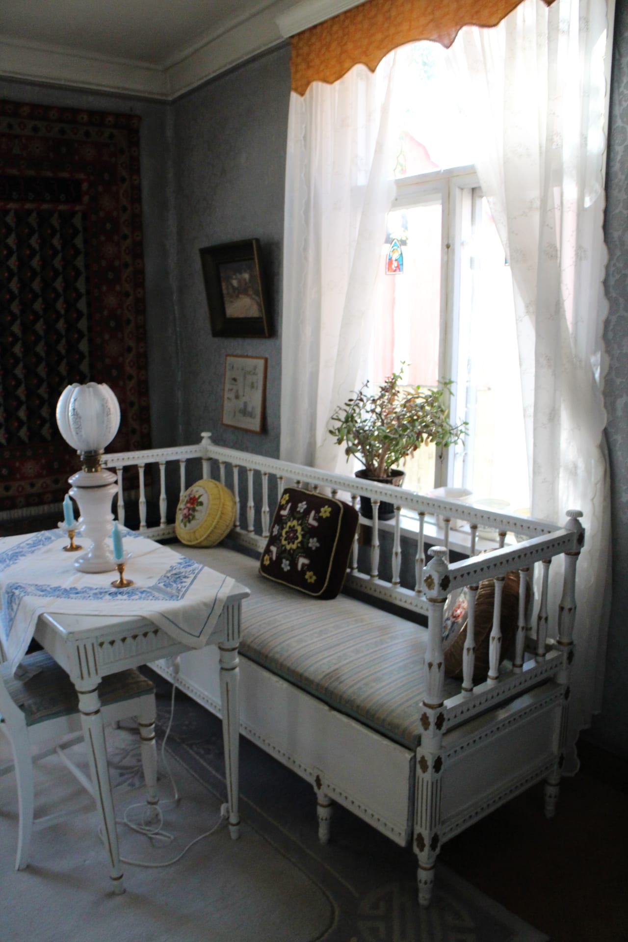 Drake home interior.