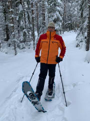 Snowshoeing is easy winter active