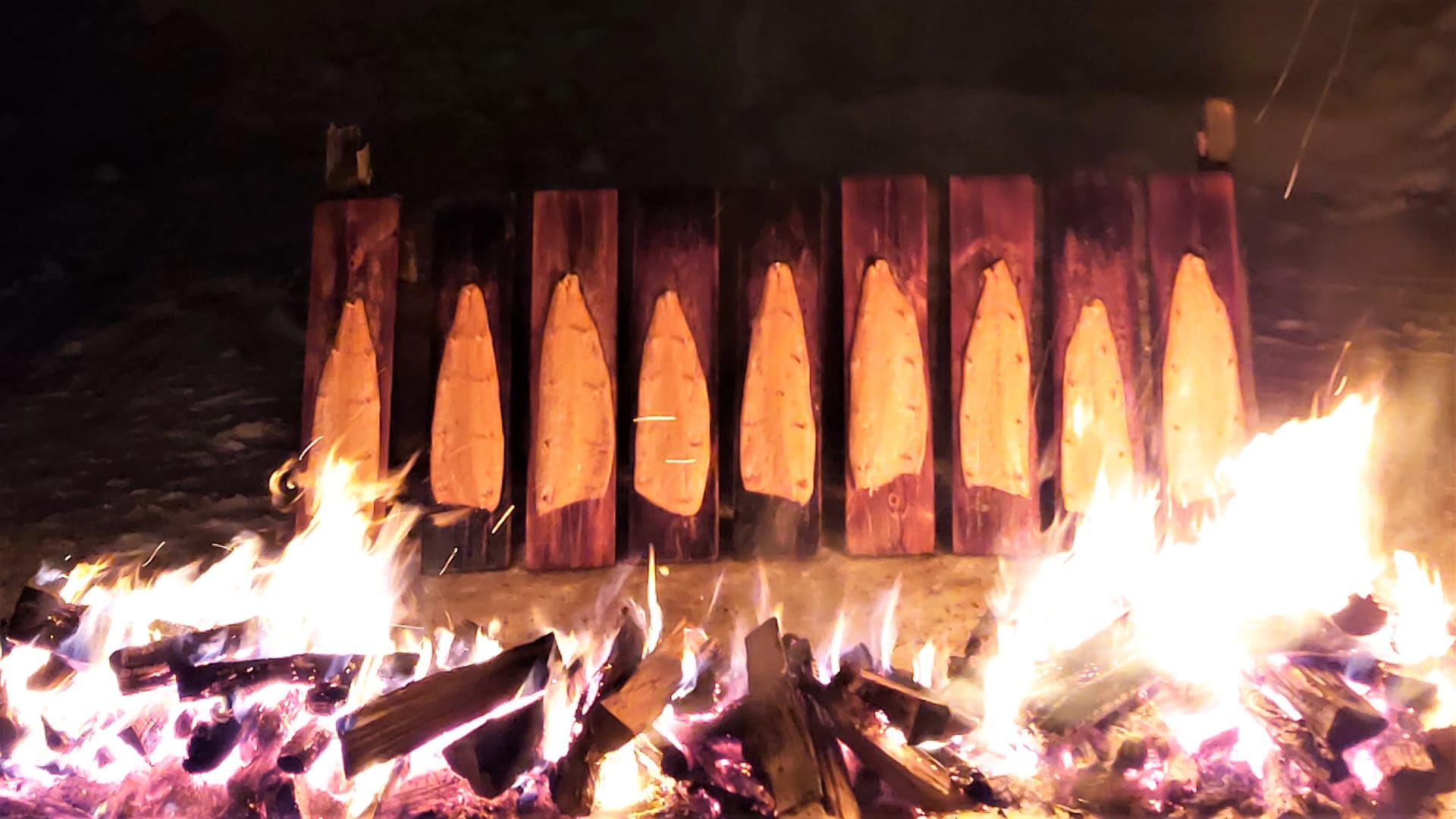 Glow fried salmon 