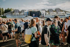 Festival crowd in front of the Ilosaarirock Main Stage in 2023.