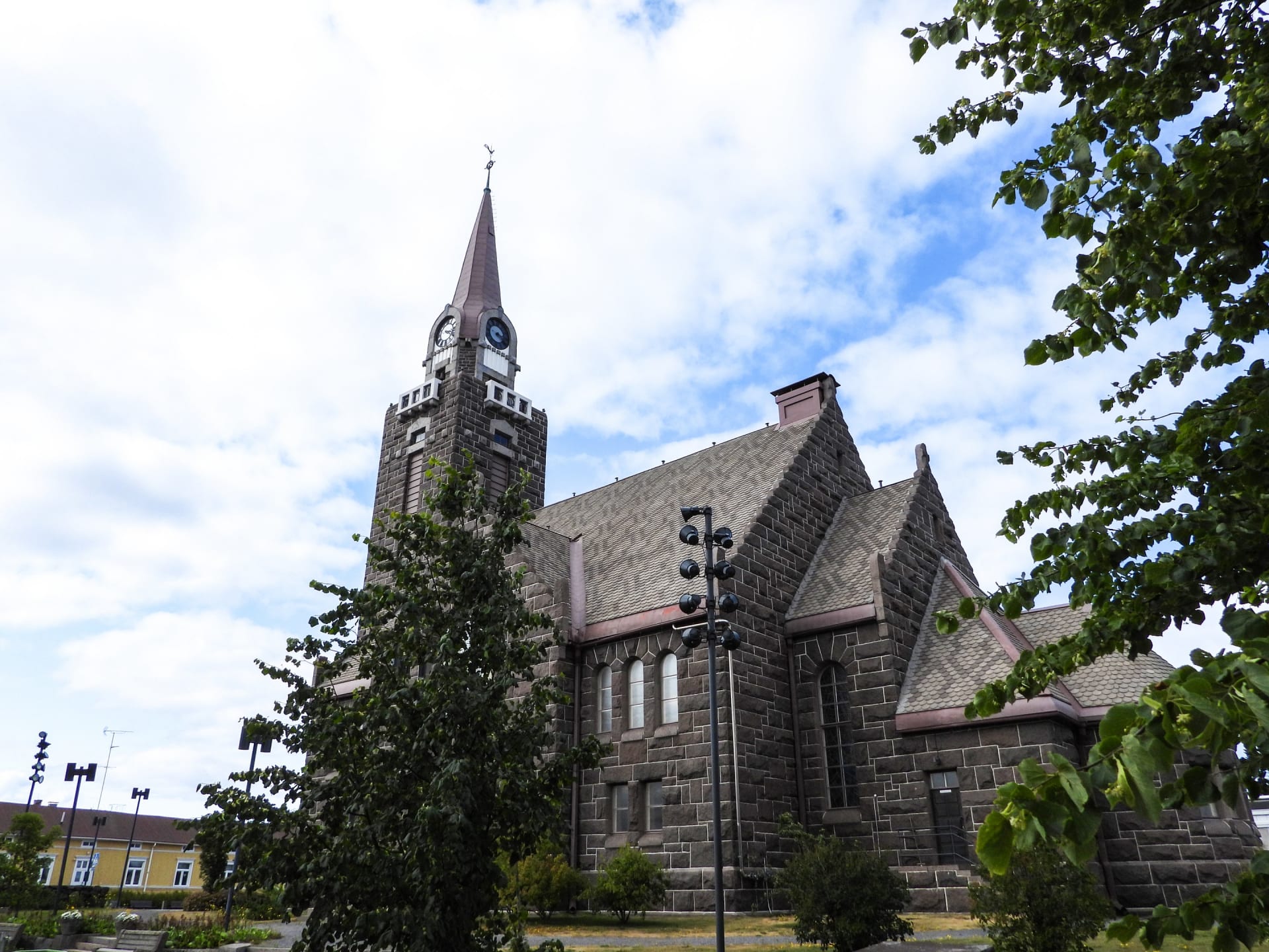 The Church of the Holy Trinity is made of granite stones