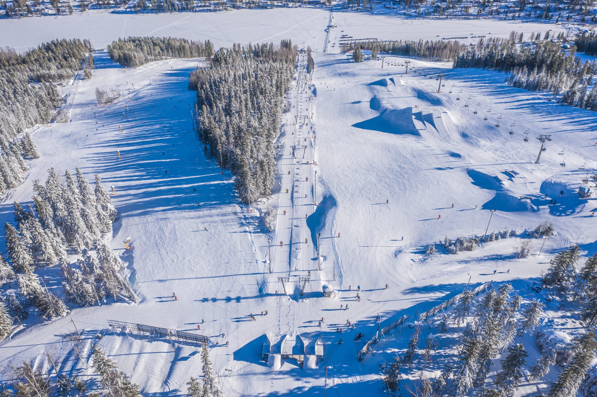 Aerial view main slopes