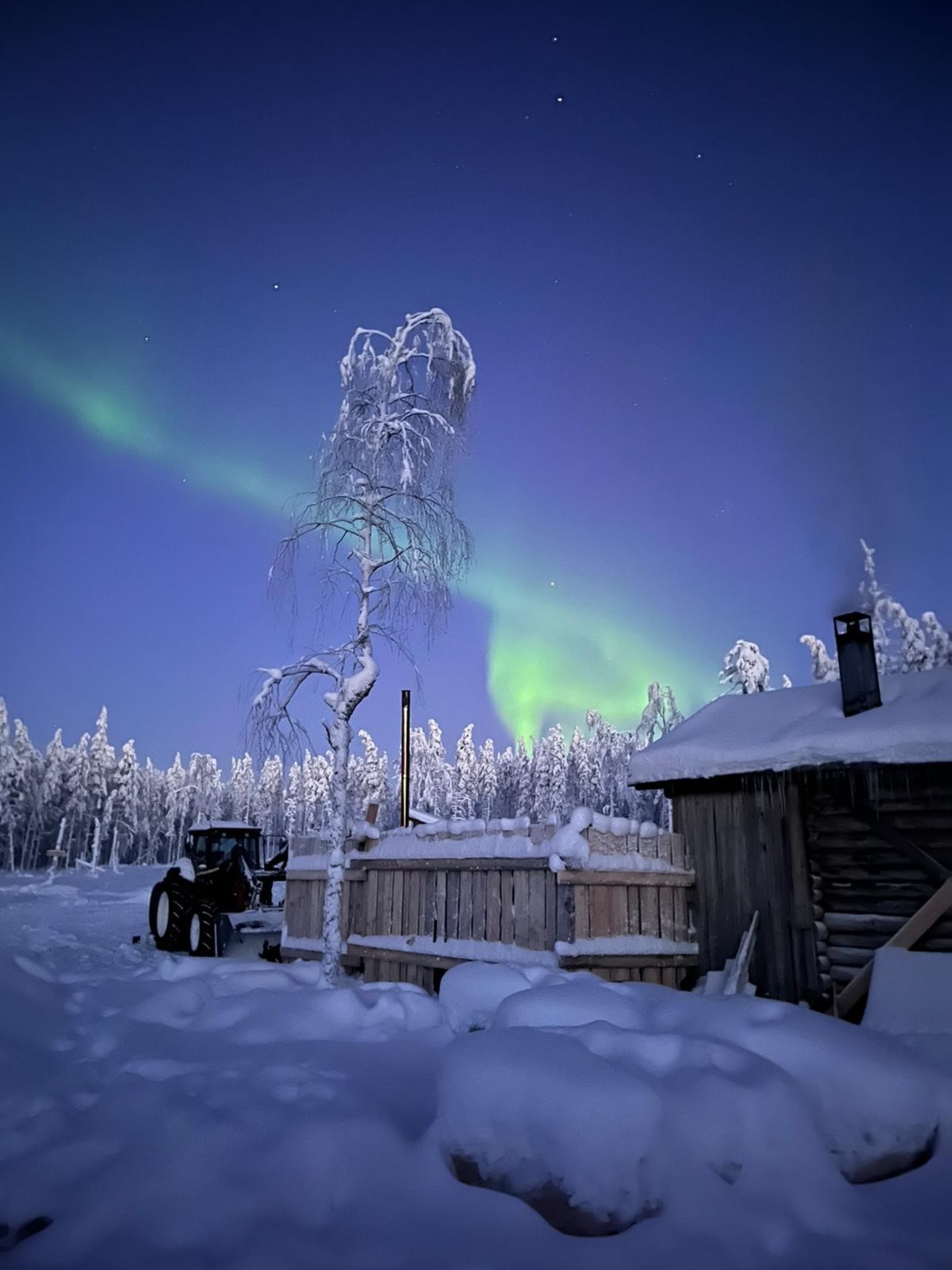 Sauna and Northern Lights in Kotatieva