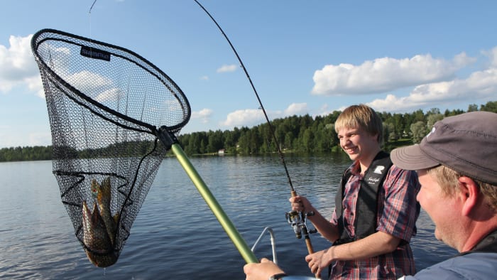 Fishing on Lake Saimaa.
