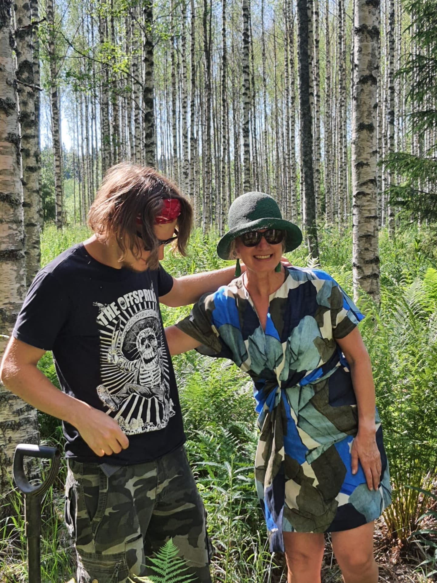 Planting event in Love Forest Finland, mother and son sharing the beautiful experience