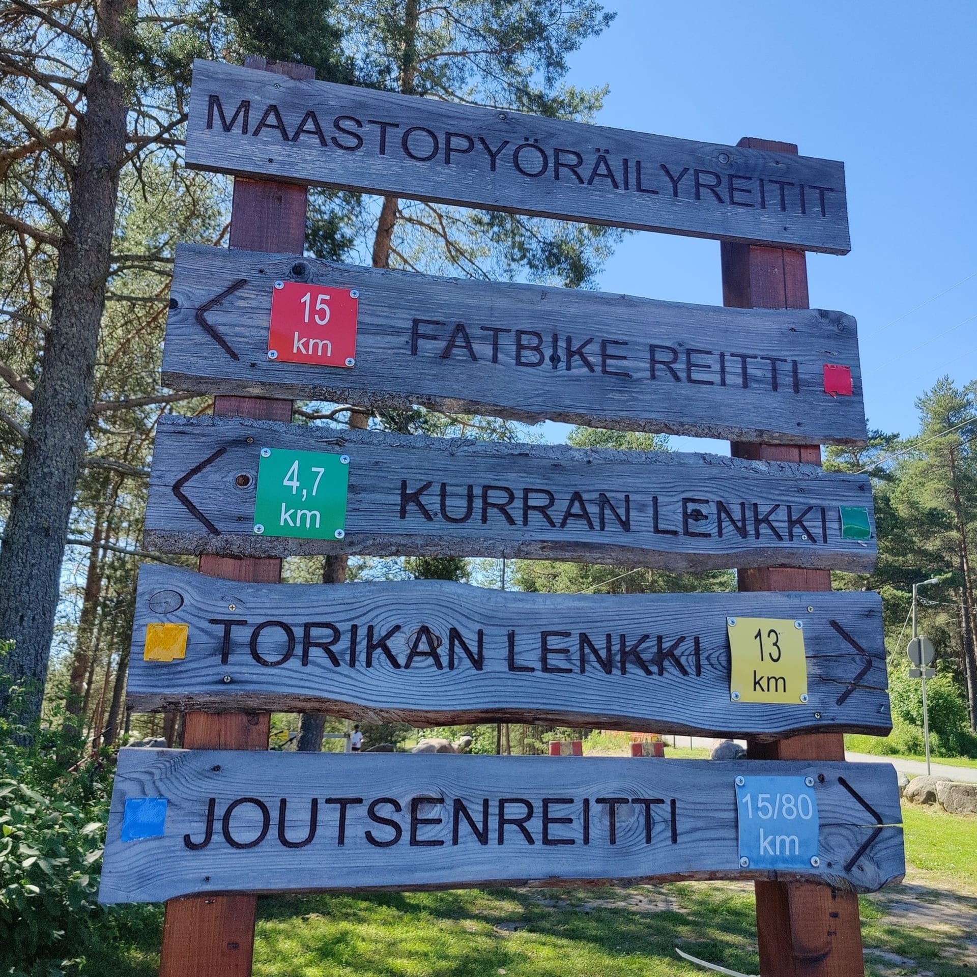 Route signs in Rantakylä.