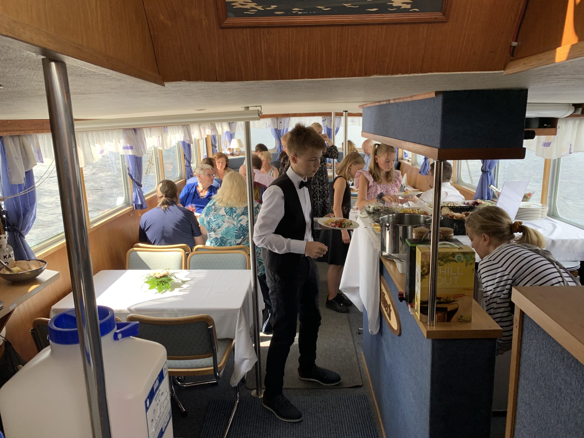 Dining on board of M/S Nottbeck