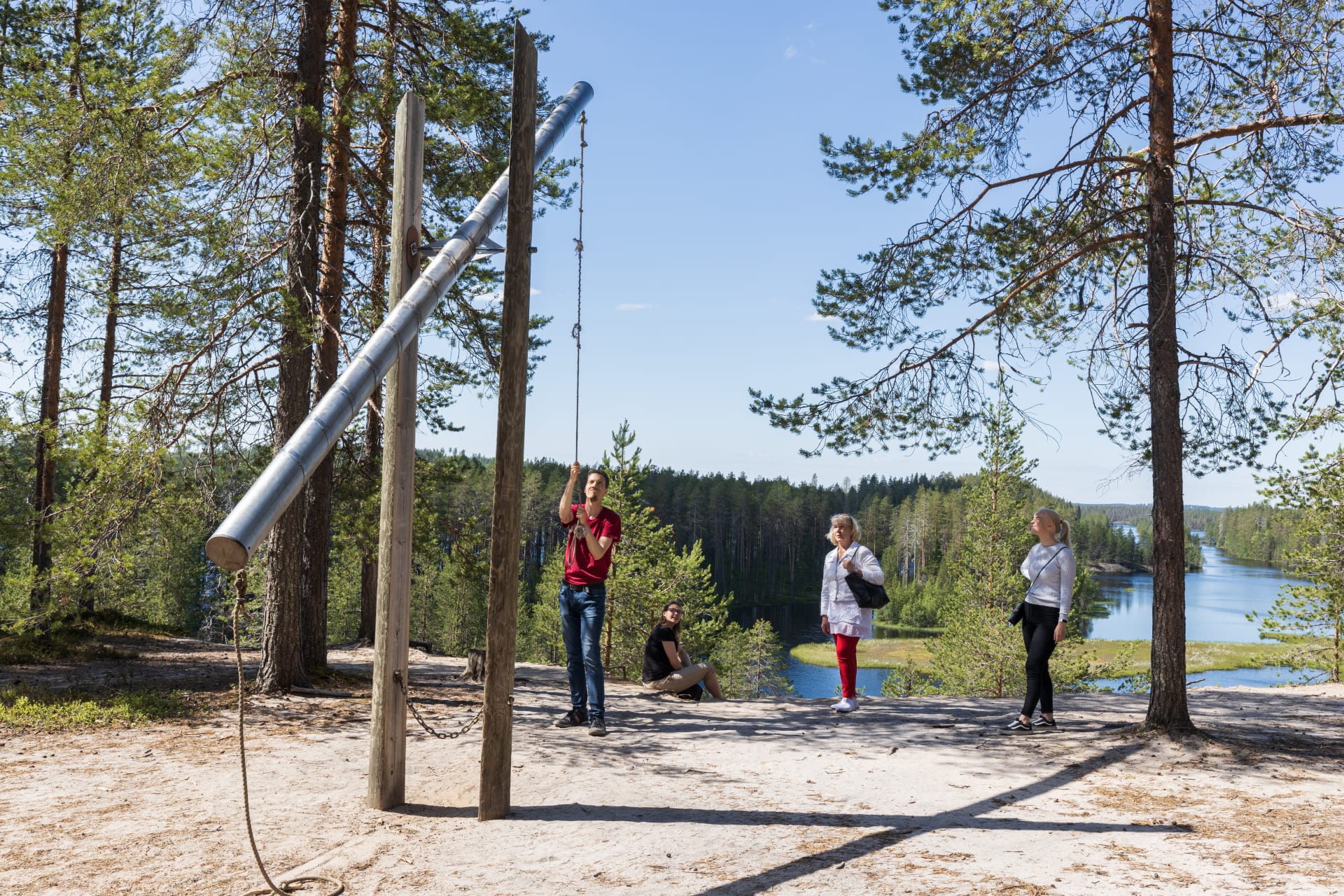 The instruments of Musical Forest are located on a sand esker