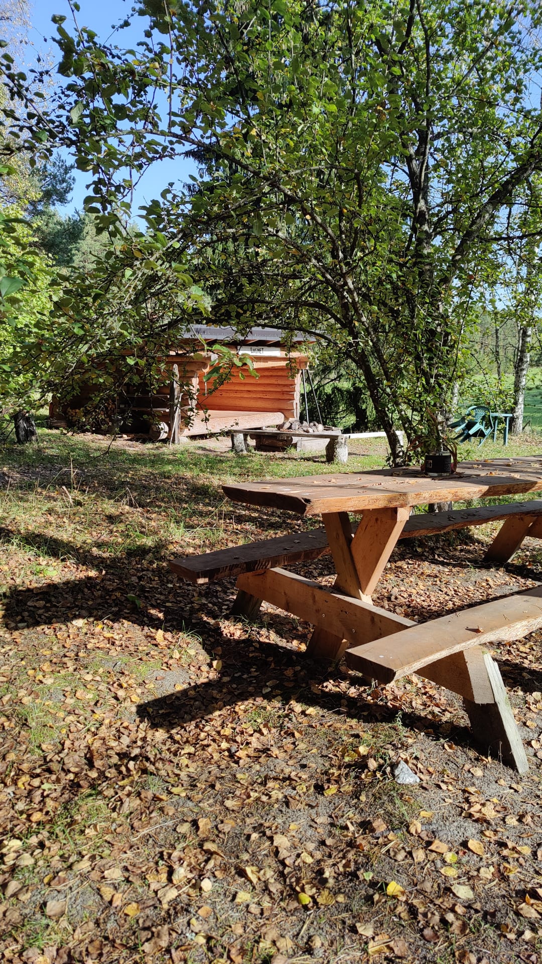 Outdoor table at Naawa Nature Camp