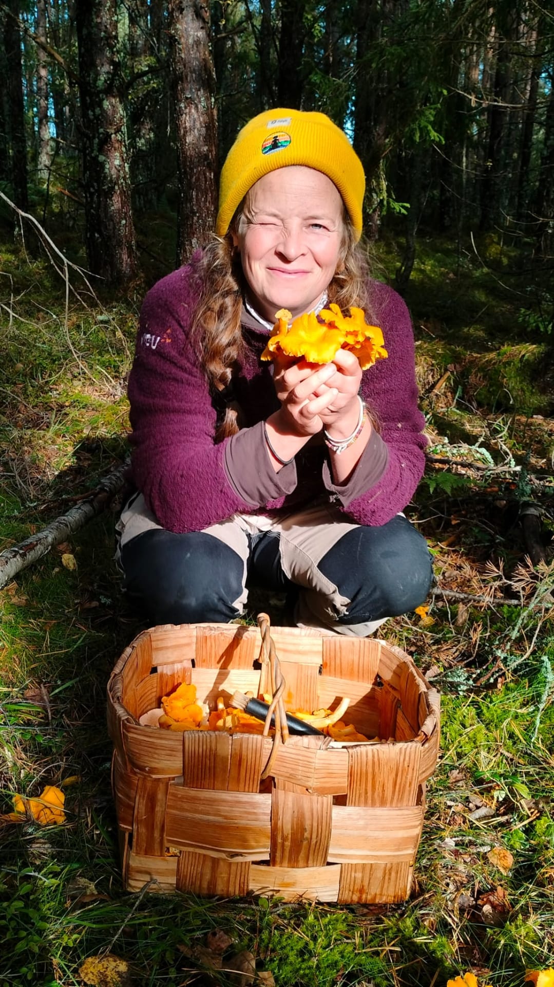 Happy mushroom hunter