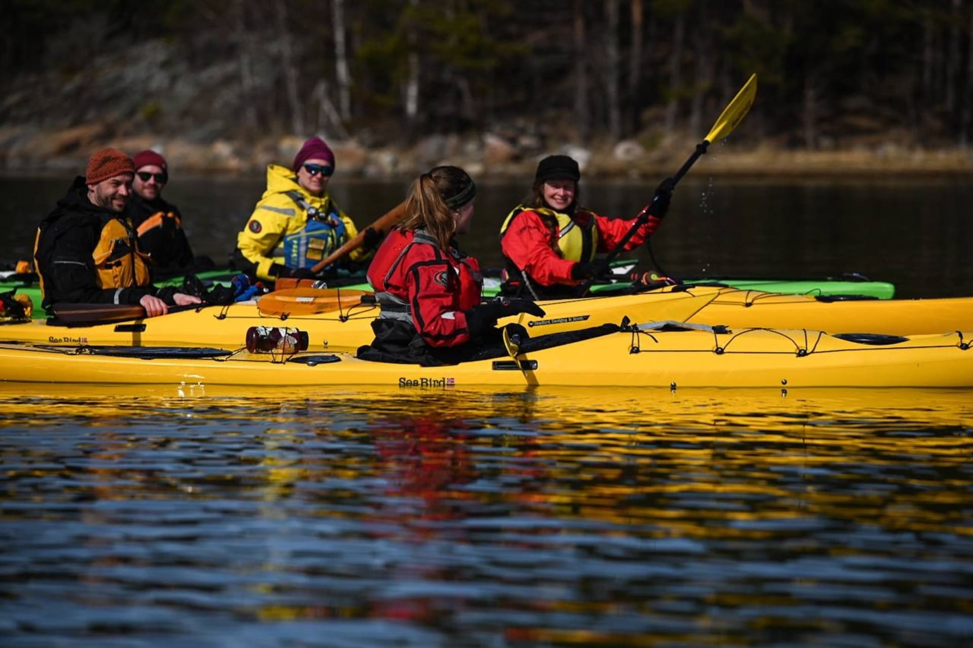 Kayaking in archipelago