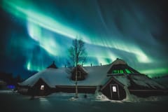 Aurora Borealis above the Kota restaurant.