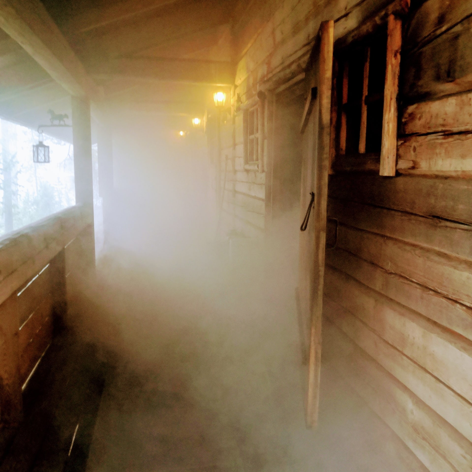 The heating of Smoke Sauna. When the smoke is gone the steam is soft as a feather.