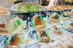 Sandwiches at a café.