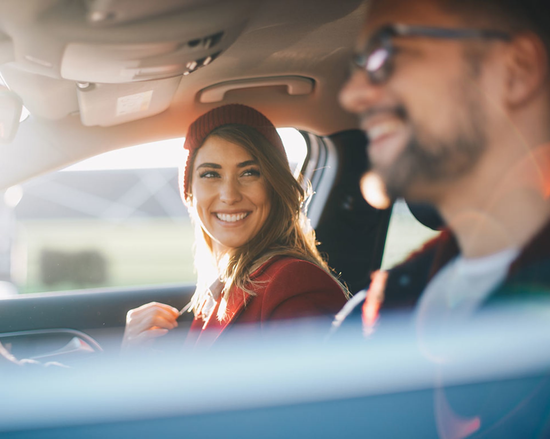 Car and happy customer