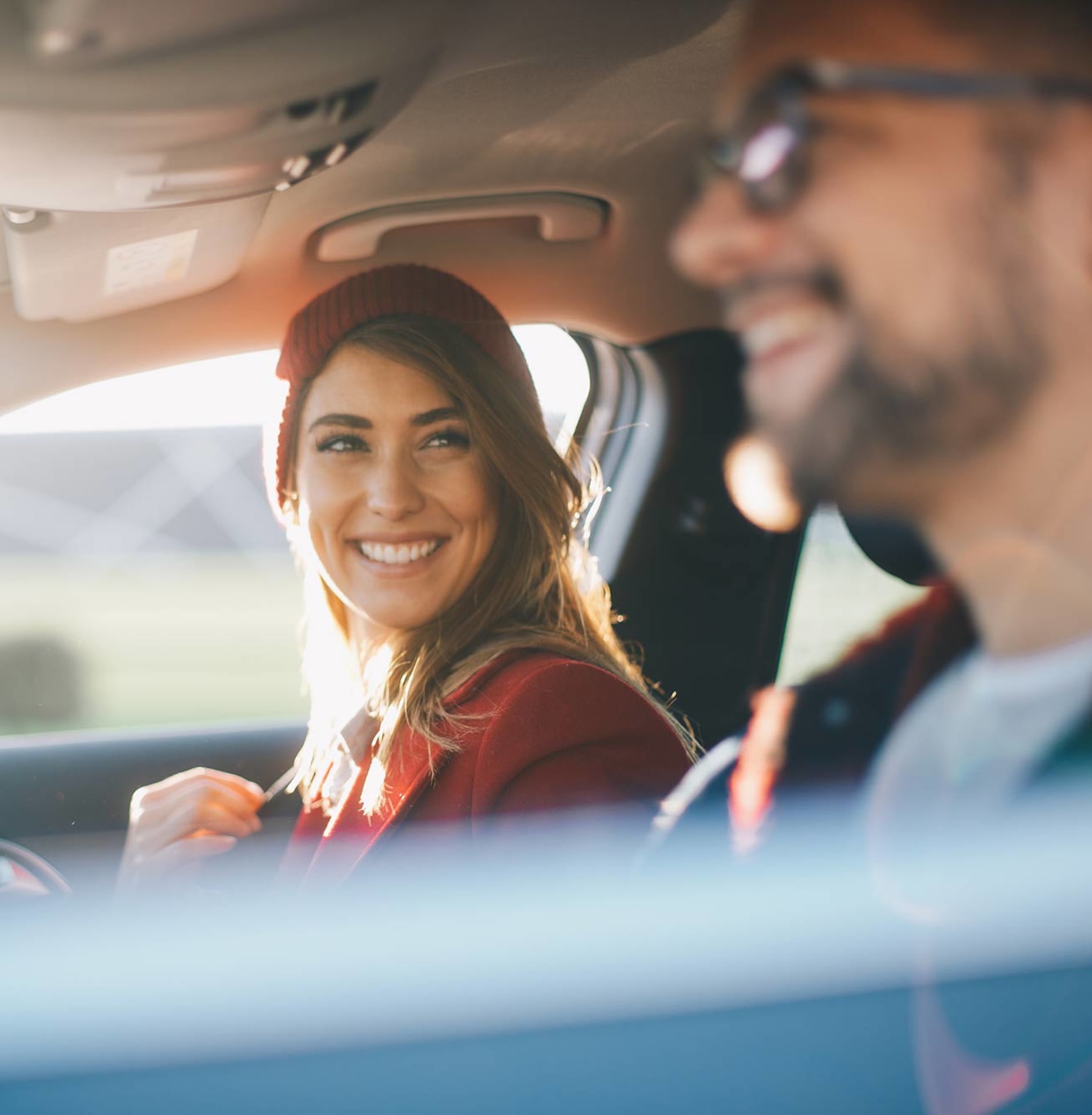 Car and happy customer
