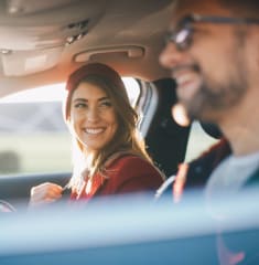 Car and happy customer