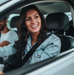 Car and happy customer