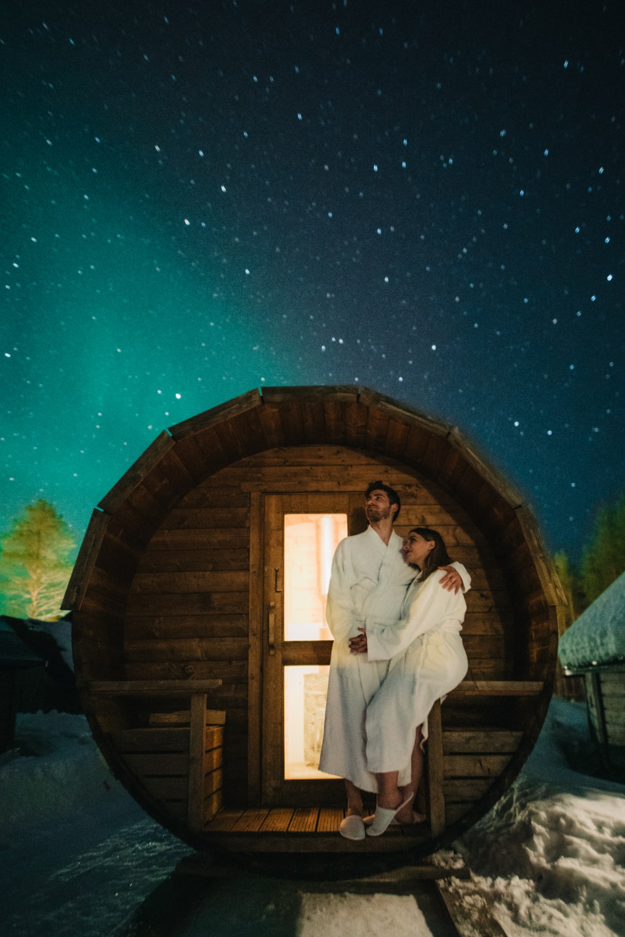 Sauna Carriage Under The Northern Lights