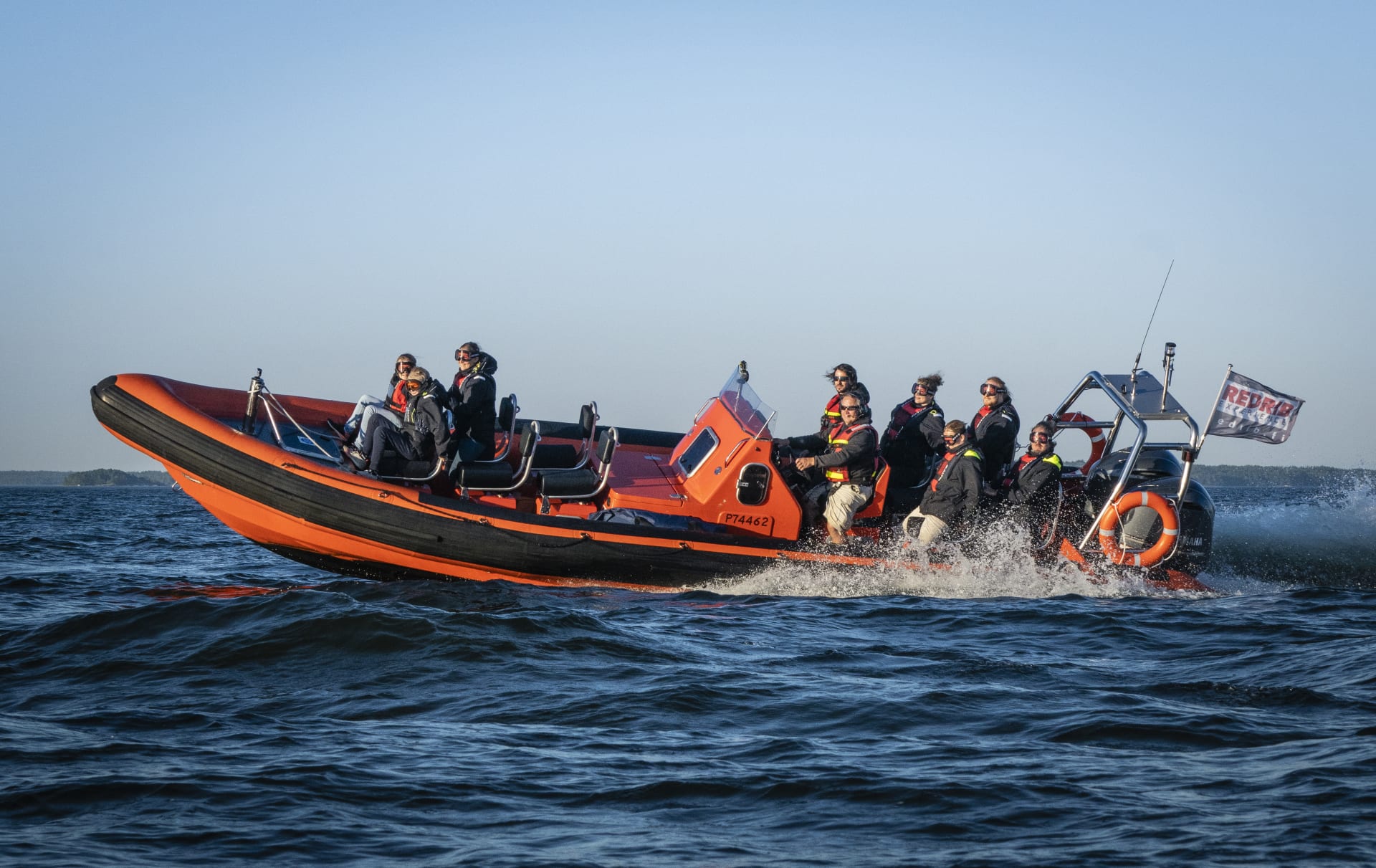 Enjoy the ride to the island in a thrilling RIB boat