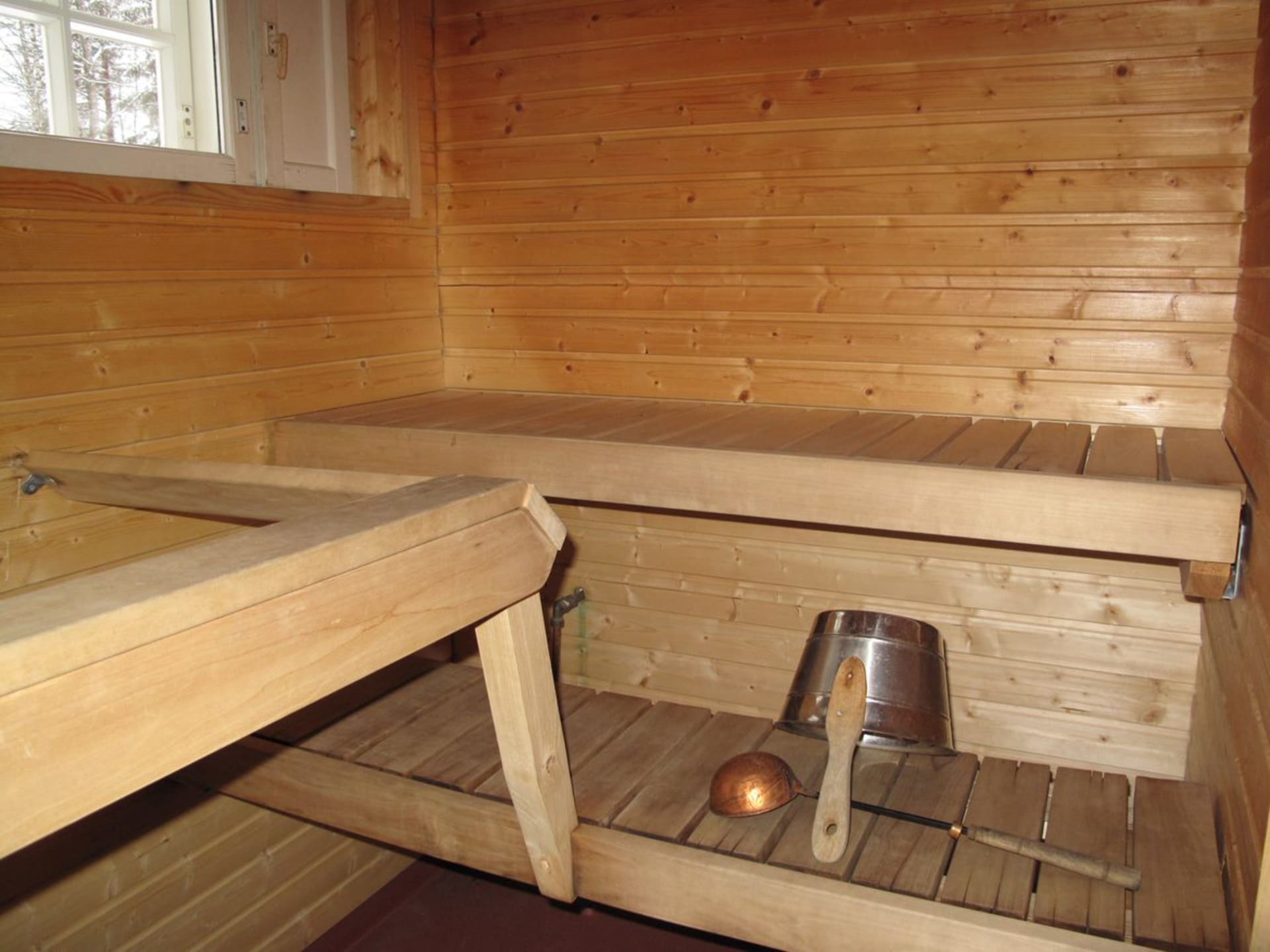 Sauna in the log house apartments