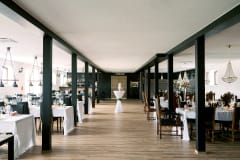 The Manor Stables, set up in wedding decor.