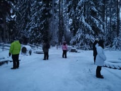 Forest retreat in the winter time is a great experience of how coldness and darkness effects you.