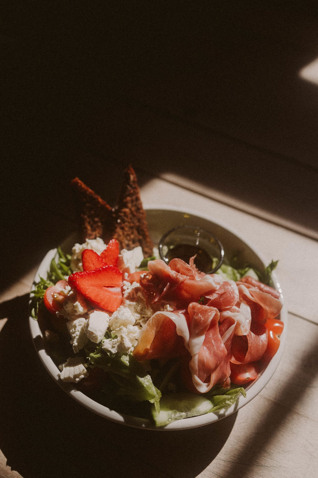 Lunch salad, made with local ingredients.