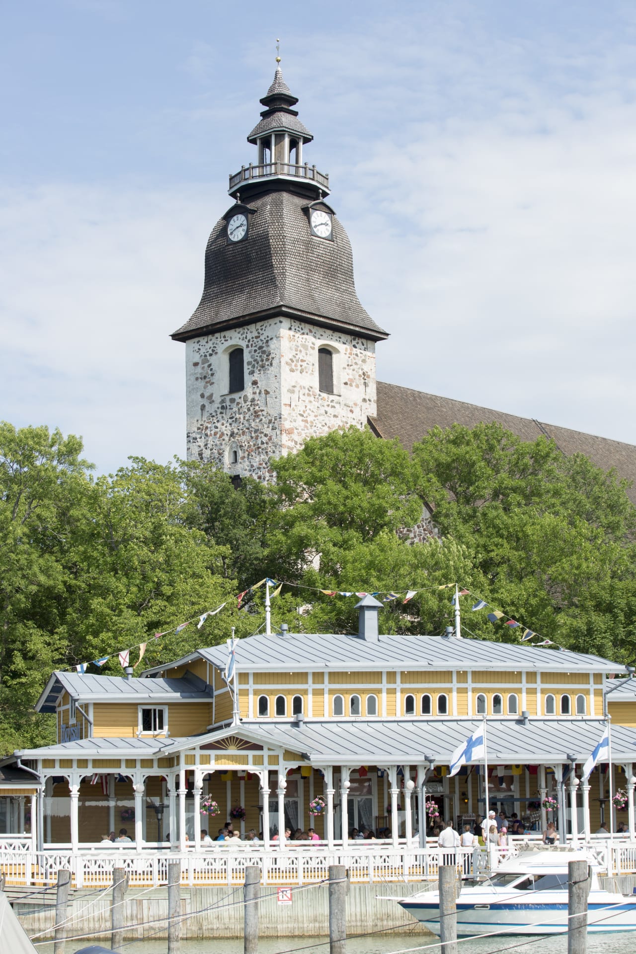 Naantali church and guest harbour restaurant Naantali church and guest harbour restaurant