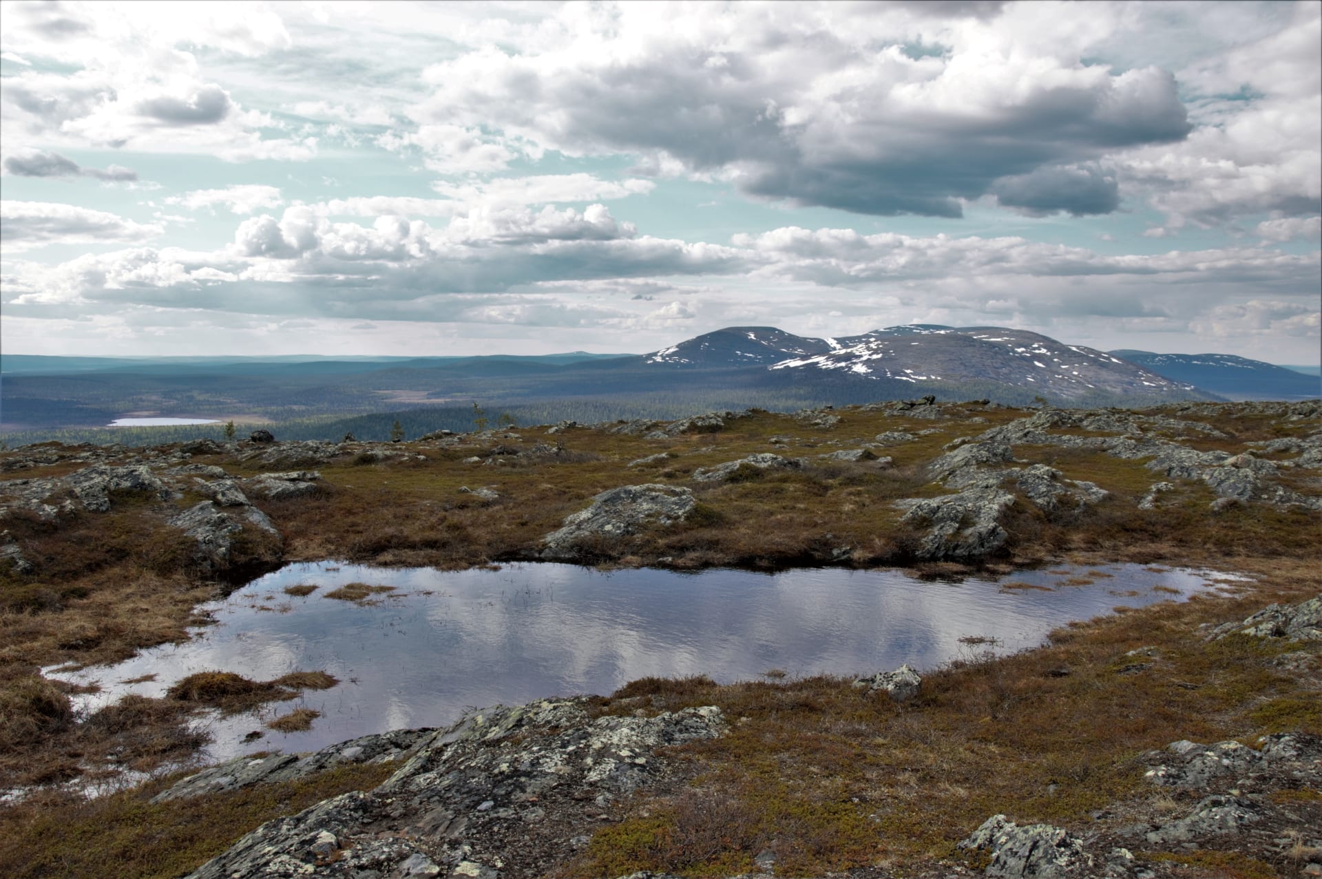 A lake in the wilderness.