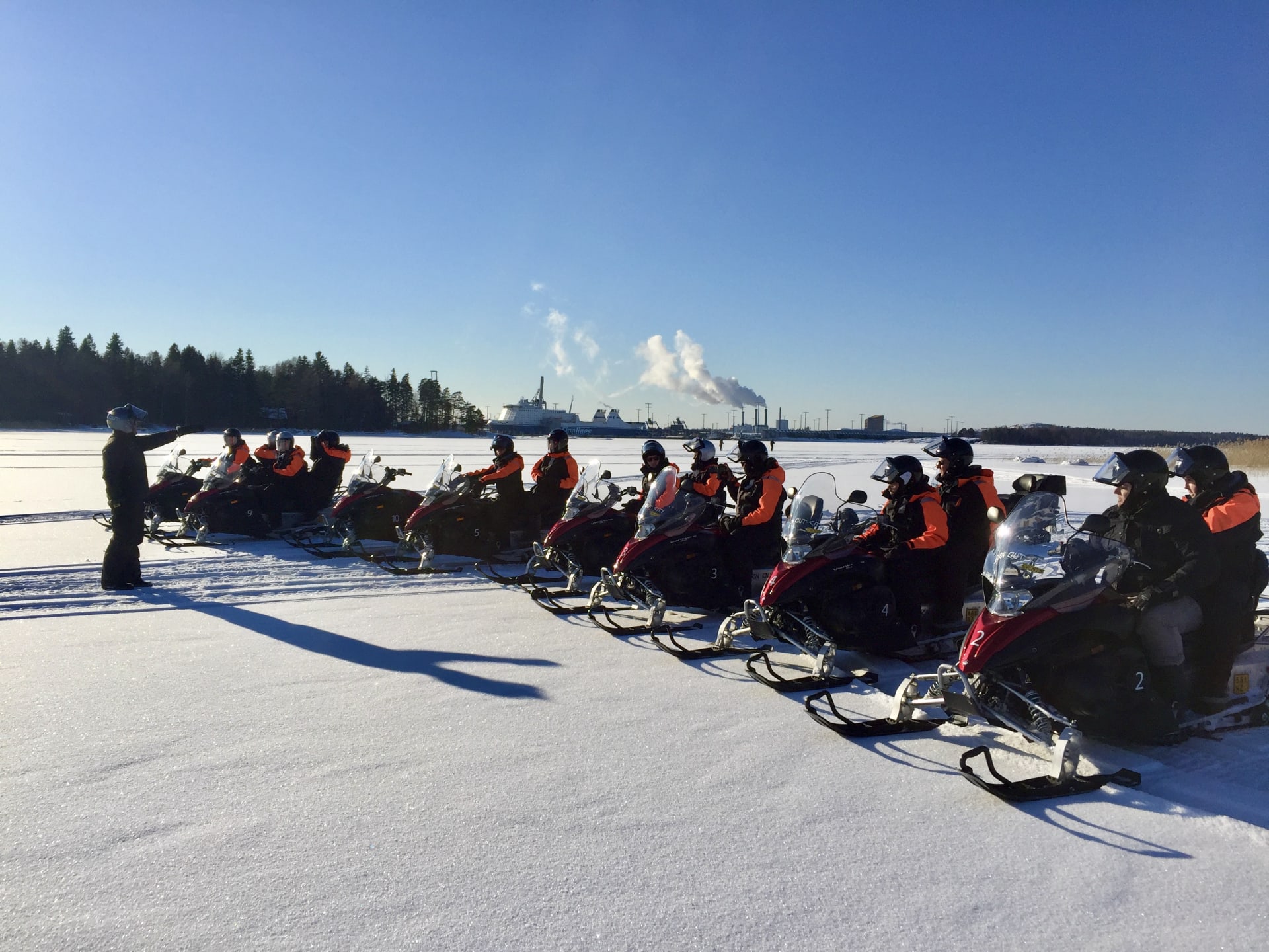 Vuosaari harbour in the background