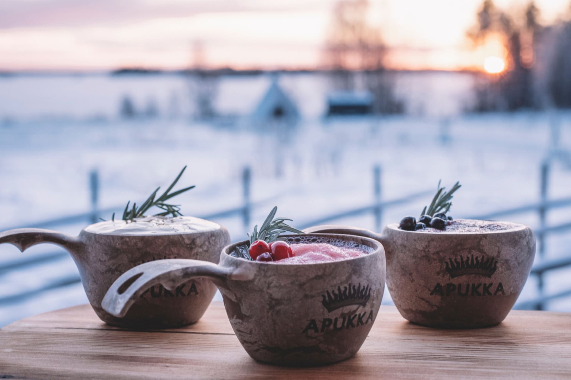 Cool drinks at Restaurant Aitta in Apukka Resort Rovaniemi Lapland Finland