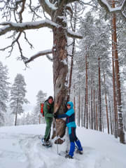 South Lapland Winter Experience - Tree hugging