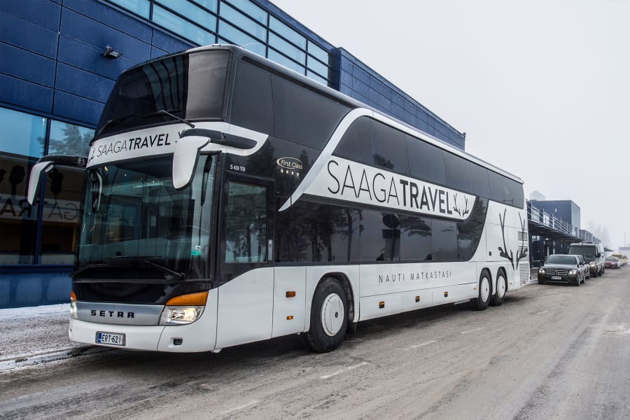 Largest vehicle in Saaga Travel charter fleet is a 79-seater double decker bus
