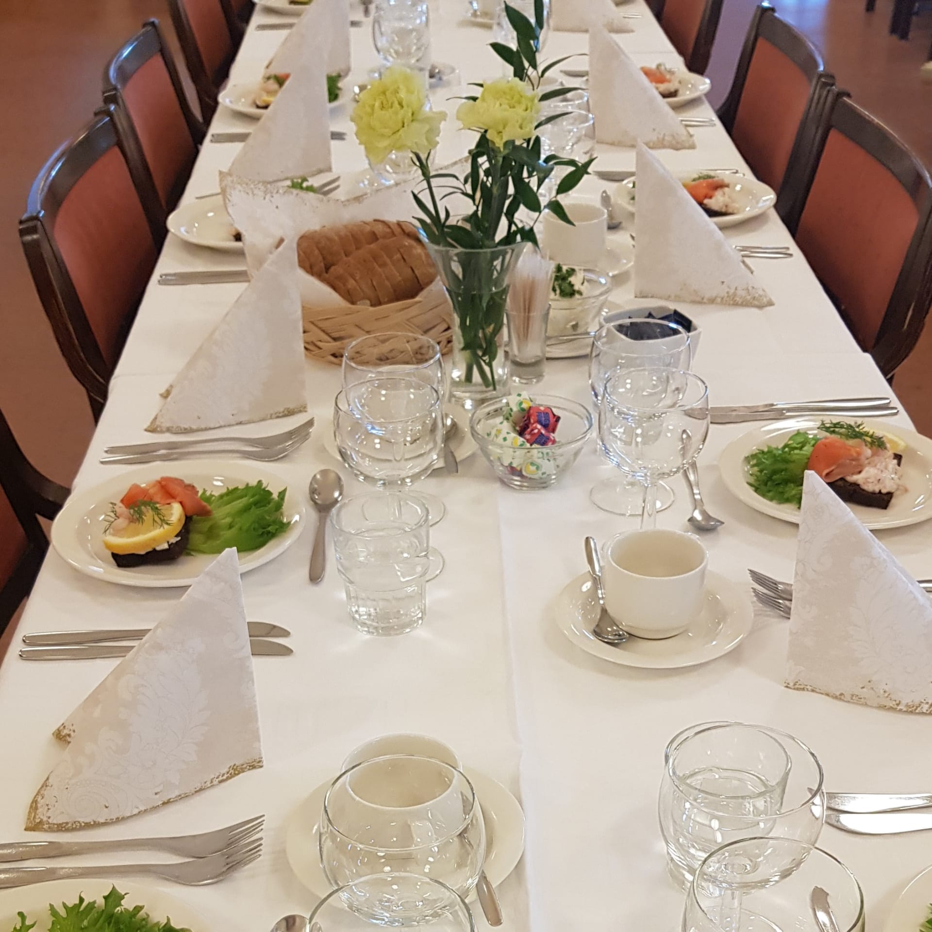 Appetizers for the gala dinner, Restaurant Lehmiranta.