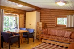 Living room of cottage Nuotta at Jokiniemen matkailu