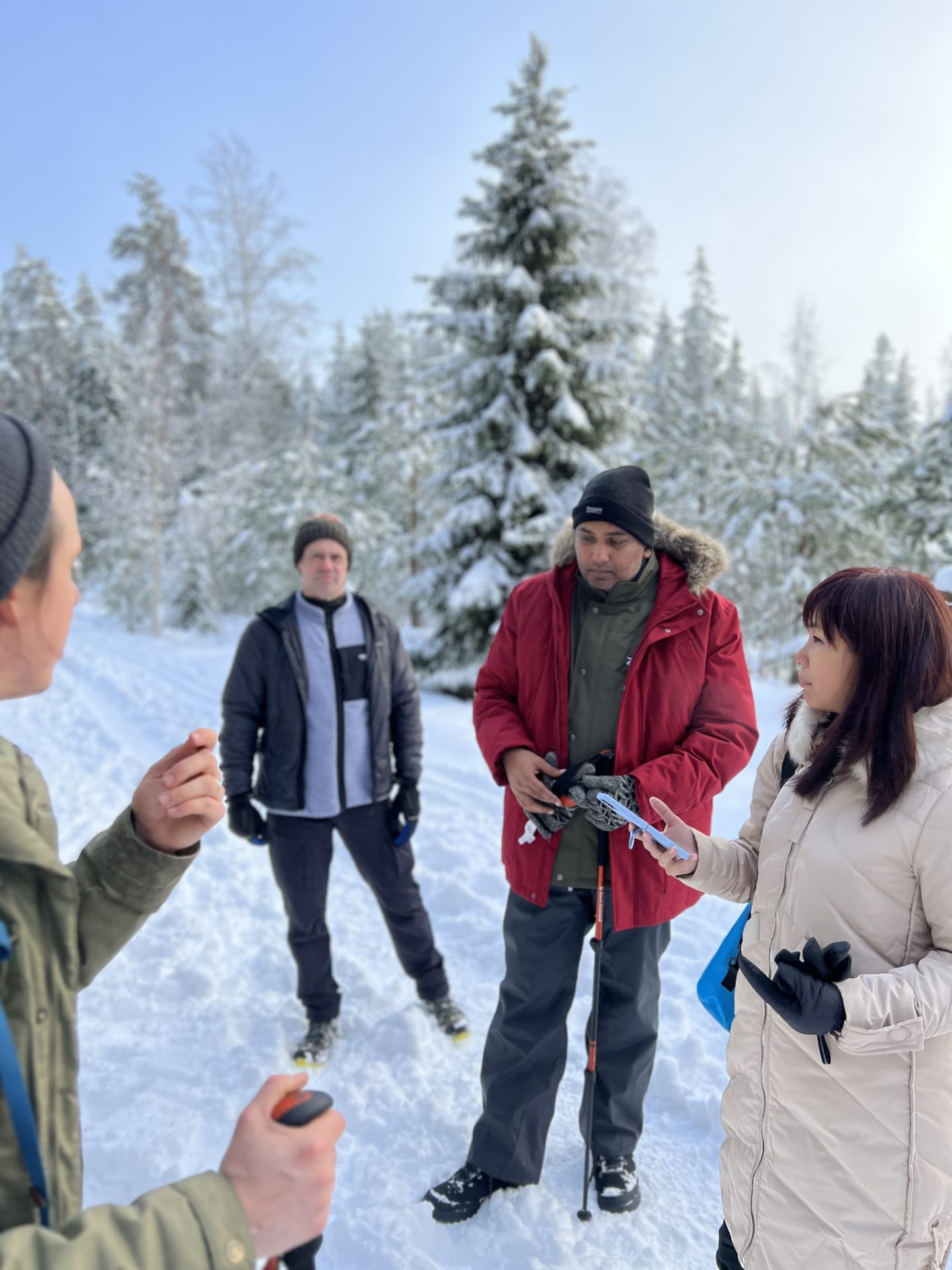 Winter hike before the sauna