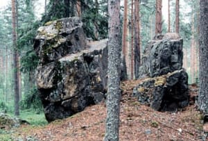 A boulder resembling a pulpit in Alpua Raahe