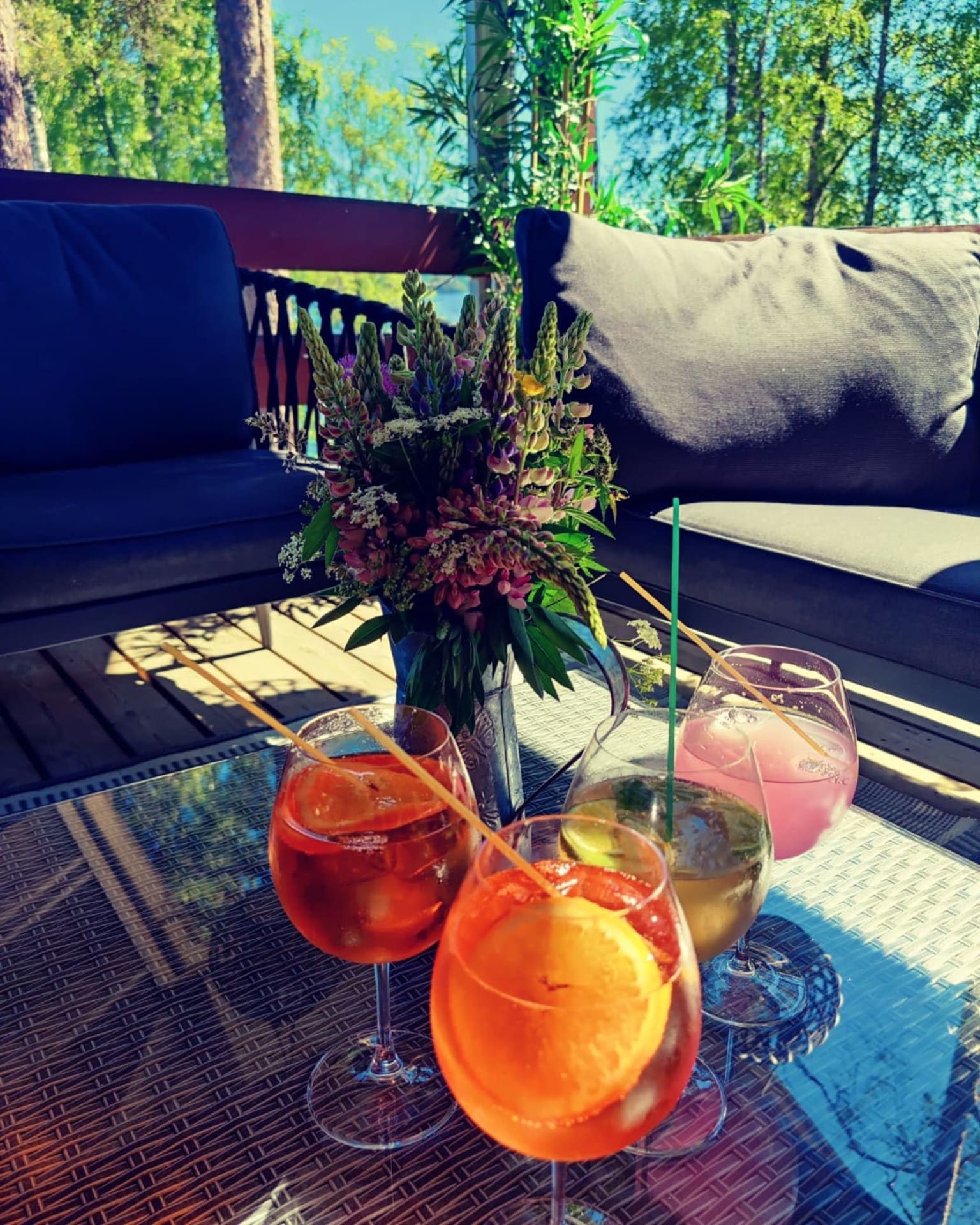 Summer terrace with a view of Saimaa