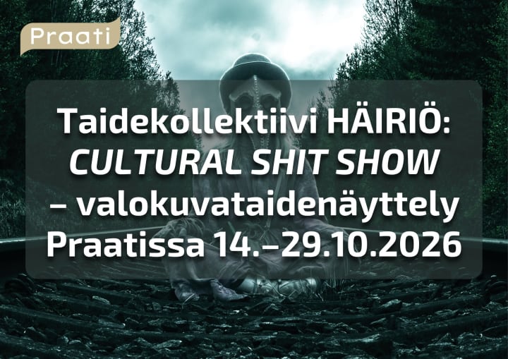 Hahmo istumassa naamari kasvoillaan