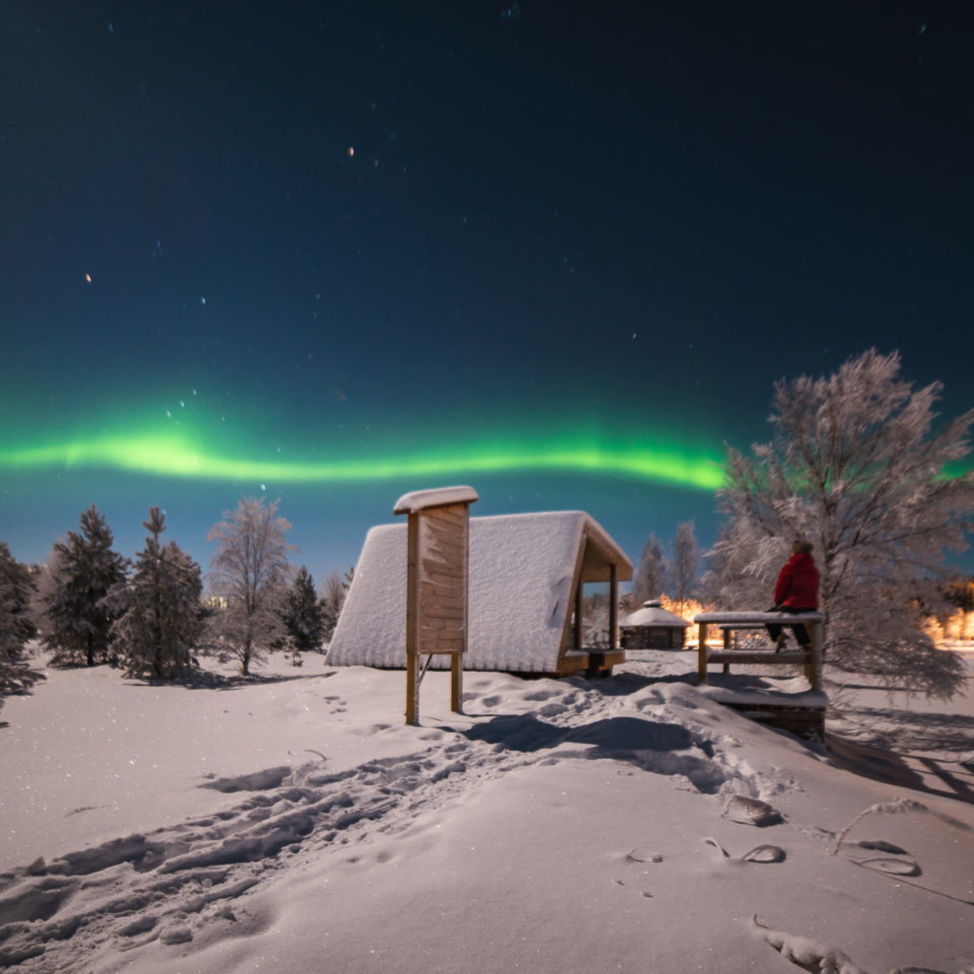 Aurora Borealis at Keselmäjärvi Observation Point