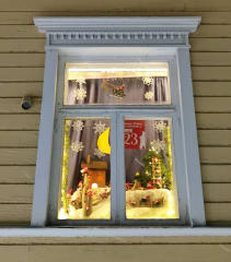 Old Town Raahe advent calendar window