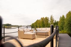 saunalautan kattoterassi näkymä oulujoelle