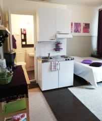 Apartment Hotel room Orkidea interior in Mikkeli.